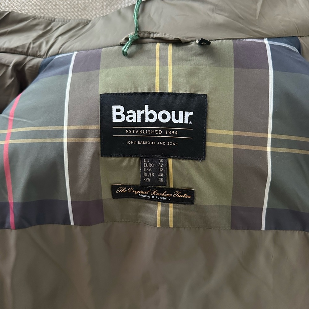 NWT Barbour Ladies High Field Gilet Quilted Vest - Olive Green - Picture 6 of 8